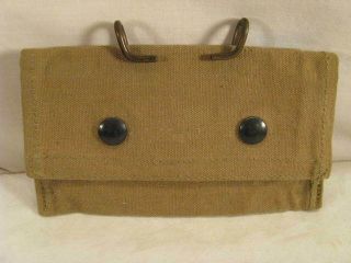 Wwi Wwii Us First Aid Pouch Long 1919 M - 1910 Khaki Large 6 1/2 X 3 3/4