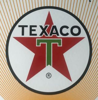 VINTAGE 1962 TEXACO FUEL CHIEF 18” PORCELAIN SIGN GAS OIL PUMP AUTO CAR TRUCK 2