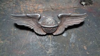 Wwii Vintage Us Army Air Force Aaf Flight Navigator Wings Insignia Pin Sterling