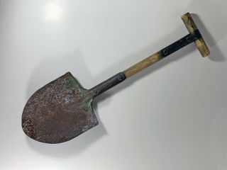Vintage Ww2 T - Handle Trench Shovel