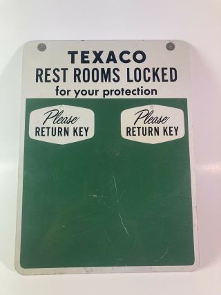 Texaco Restroom Sign Key Fob Holder