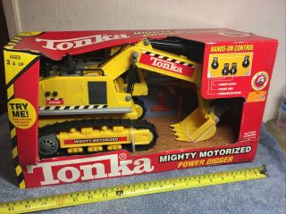 Rare 2000 Tonka Mighty Motorized Track Hoe Loader Excavator 3208