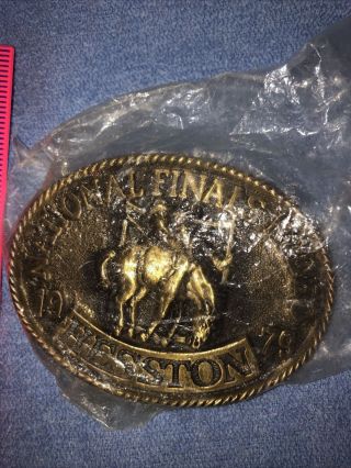 1979 Hesston Nfr National Finals Rodeo Western Belt Buckle