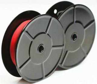 Twin Metal Spools With Black Red Ribbon For Lc Smith Corona Desktop Typewriter