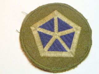 A Pre Ww 2 U S Army 5th Corps Embroidered O D Wool Patch