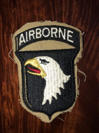 Wwii Us Army 101st Airborne Div Patch - Factory Error On Fabric Backing
