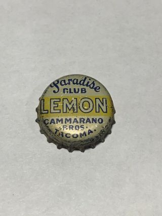 Paradise Club Lemon Soda Cork Bottle Cap,  Cammarano Bros