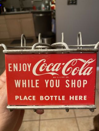 Vintage Coca Cola Shopping Cart Bottle Carrier - 1950s