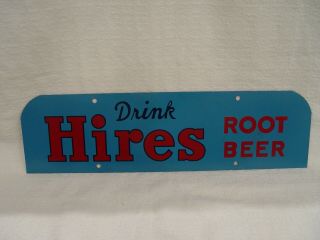 Vintage Drink Hires Root Beer 18 " Metal Advertising Soda Rack Sign