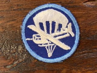 Wwii Ww2 Us Army Airborne Infantry Paraglider Cap Patch (me) On Twill - Enlisted