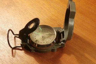 Vintage Army Military " Engineers " Field Survey Compass W/ Metal Body