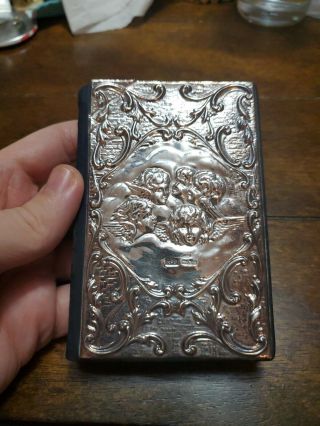 Vintage Sterling Silver Leather Address Book England