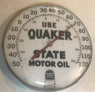 Vintage Use Quaker State Motor Oil Thermometer. ,