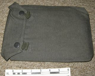 German Wwii Cloth Pouch For Rubberized Gas Sheet,  Unissued