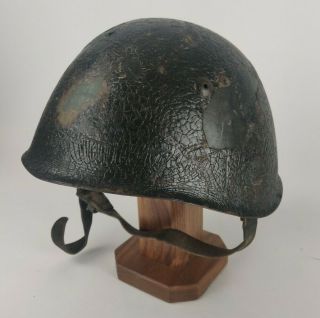 Wwii Ww2 Italian Army M33 Steel Helmet W/ Liner Stamped B48 Size 58 Cm Repaint