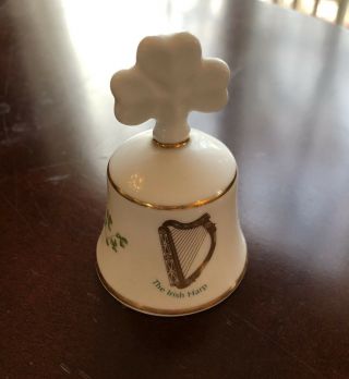 Royal Tara Irish Fine Bone China Bell With Cross And Shamrocks