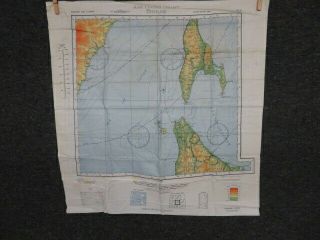 Wwii Us Army Air Corps Silk Escape Map - Japan & Ussr - Dated 1943