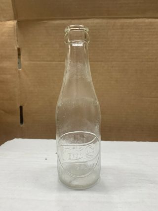 Very Rare Pepsi Cola No Deposit,  Soda Bottle Textured 7 Oz 1963