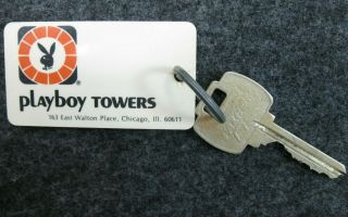 Playboy Towers Room Key With Fob Chicago Illinois Vintage Rare