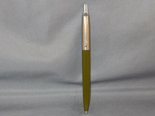 Parker Vintage Jotter Ball Pen - Olive - Brass Threads - - Feather Clip