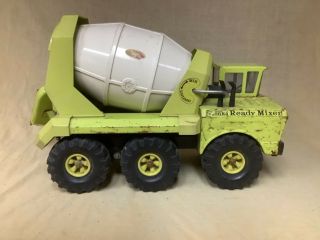 70’s Vintage Steel Classics Lime Green Tonka Mighty Ready Mixer Cement Truck
