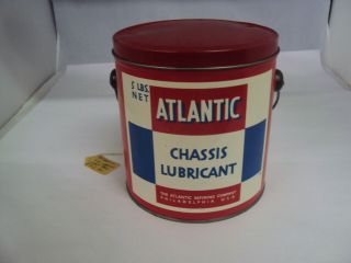 Vintage Advertising 5 Lb Atlantic Grease Can 490 - W