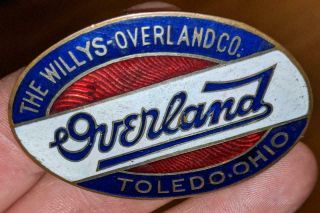 Willys Overland Automobile Radiator Badge Car Truck Emblem Hood Ornament Sign