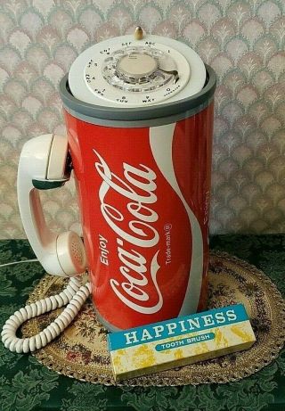 1981 Paul Nelson Industries Large Coca Cola Can Rotary Telephone