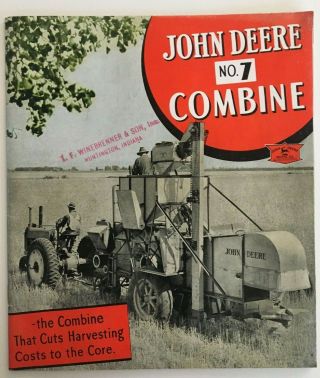 John Deere No.  7 Combine Brochure 1937?? W/ Giant Fold Out 32 Pages