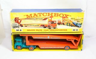Matchbox M - 8 Major Pack Guy Warrior Car Transporter In Its Box -