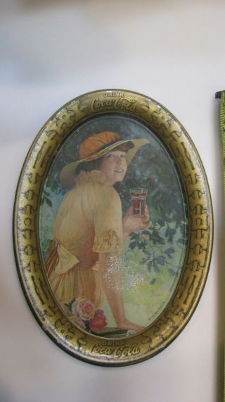 1916 Coca - Cola Tip Tray " Elaine " Passaic Metal Nj Coke Advertising