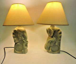 Set Of 2 Jim Beam 1956 Political Decanters Donkey And Elephant Lamps Regal China