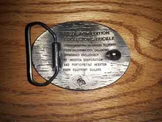 1980 Hesston Belt Buckle National Finals Rodeo Sixth Edition Collectors Buckle 3
