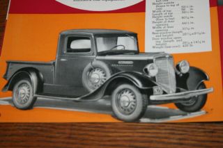 1936 International Harvester Model C5 Trucks Advertising Sales Brochure