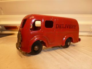 Marx 4 - Inch Pressed Steel Red Delivery Truck For Flatcar Loads Etc.