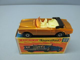 Matchbox Superfast 69a Rolls Royce Dark Gold / Ivory Int / Black Base