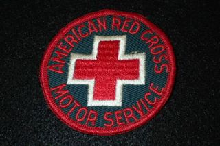 Ww2 Us American Red Cross Motor Service Ssi Shoulder Patch Scarce Gauze Back Vg,