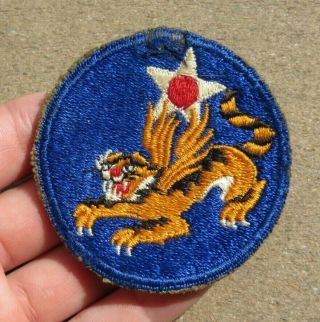 Ww2 Us Army 14th Air Force Aaf " Flying Tigers " Ssi Patch Auth No Glow