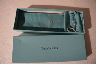 Tiffany And Co.  Sterling Silver Ball Point Pen With Bag And Box