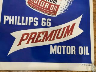 Rare Vintage 1940 ' s Phillips 66 Oil Poster 44x28 Old Stock 2