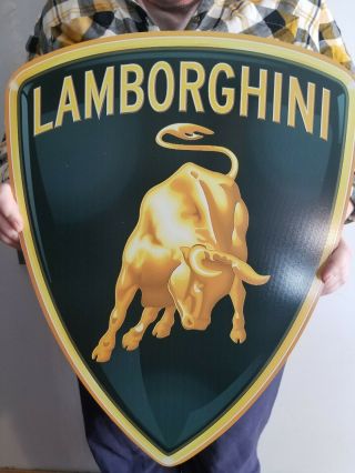 Lamborghini dealer sign AUTOMOBILIA LARGE 2