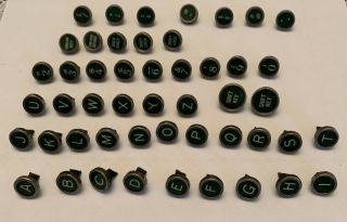 Full Set Of 49 Glass Top Typewriter Keys For Jewerly Crafts Art