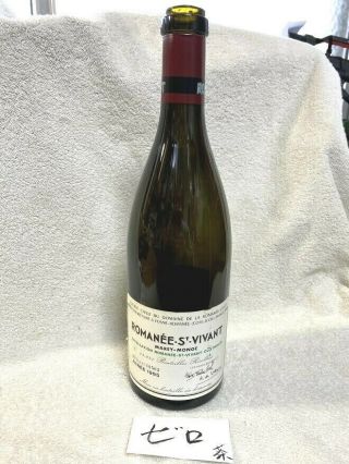 (empty) 1995 Drc Romanee St.  Vivant Romanee Conti Bottle Japan No Crack Or Chip