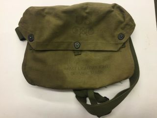 Wwii Ww2 Us Army Military Od Lightweight Gas Mask Carrier Bag