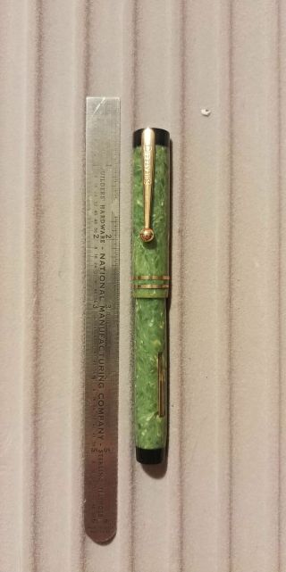 Vintage Sheaffer 5 - 30 Flat Top Fountain Pen - Jade Green,  Color