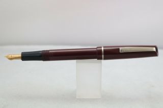 Vintage Osmiroid No.  65 Italic Fine Oblique Burgundy Fountain Pen,  CT 2