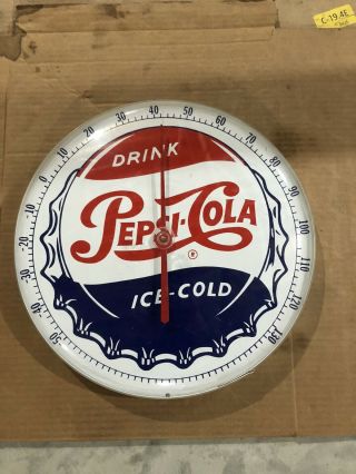 Pepsi Cola Collectible Round Thermometer