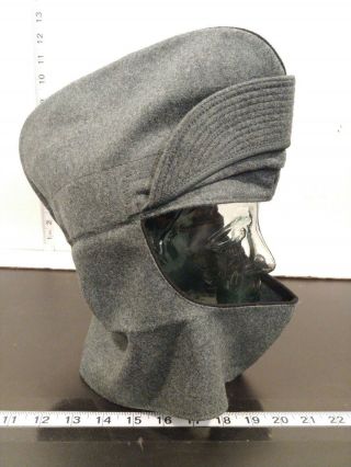 1990 Vintage Swiss Army Grey Gray Wool Hat Cap 59cm.  Medium? E Kressmann Ag (b17