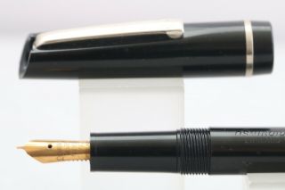 Vintage Osmiroid No.  65 Italic Medium Straight Black Fountain Pen,  Ct