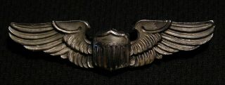 Wwii 2 " Usaaf Us Army Air Force Amico Sterling Silver Pilot Wing Wings Pin Ww2